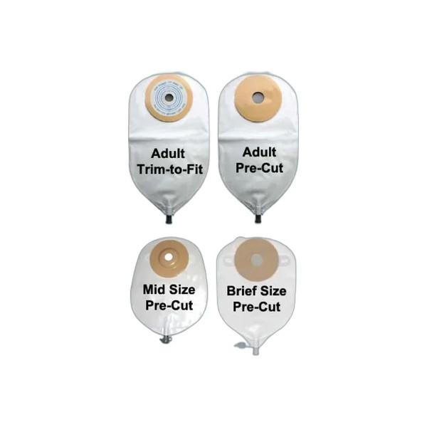 Nu-Hope - Nu-Flex - 7957-C - Urinary Pouch With Convexity Adult 24 Oz 7/8" Opening, Pre - Cut Durable Vinyl Is Strong And Lightweight, Easy Application 3 - 1/2" Coated Water - Proof Adhesive Foam Pad.