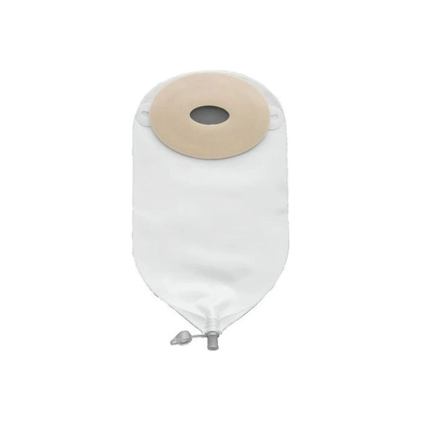 Nu-Hope - 8645Dd-Fv-Mc - Oval Urinary Precut (7/8" X 7/8") Pouch, Flutter Valve, Minimal Convexity, 24Oz (11" ), Medium Foam Custom Opening.