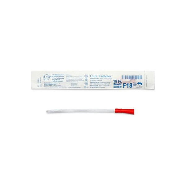 Convatec - Cure Medical - F18 - Catheter Urethral Straight Tip Uncoated Pvc 18 Fr 6 Inch