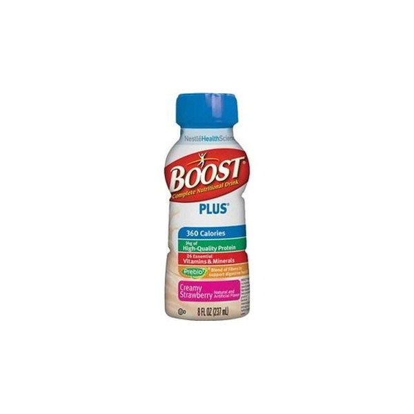 Nestle - 093336 - Boost Plus Nutritional Energy Drink 8 Oz., Creamy Strawberry, 360 Cal, Lactose - Free