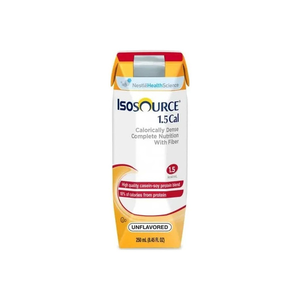 Nestle - 18150000 - Isosource 1.5 Cal Complete Un - Flavored Liquid Food 250Ml Can, 375 Calories, Lactose - Free, Gluten - Free.