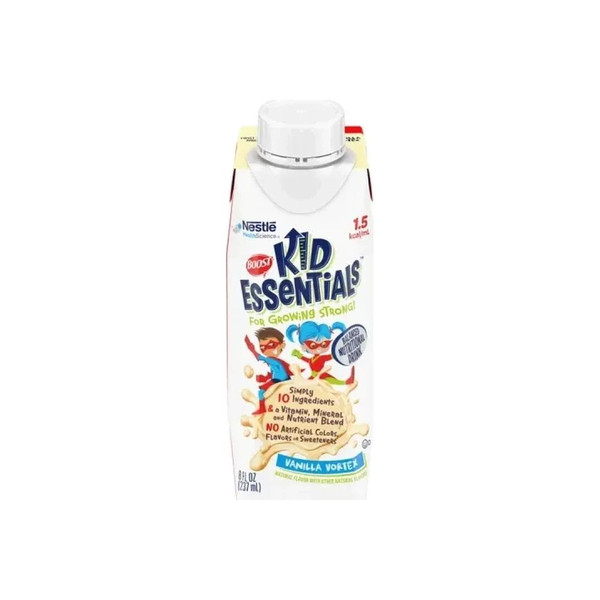 Nestle - 4390058541 - Boost Kid Essentials 1.5, Vanilla Vortex, 8 Oz Tetra Prisma With Convenient Reclosable Cap 355 Calories Per Prisma, Lactose - Free, Gluten - Free.
