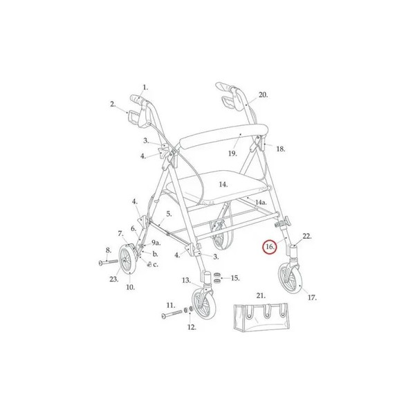 Drive Devilbiss Healthcare - 9505W1026123 - Medical Leg Pin For 10261