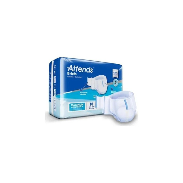 Attends Healthcare - Dda20 - Unisex Adult Incontinence Brief Medium Disposable Heavy Absorbency