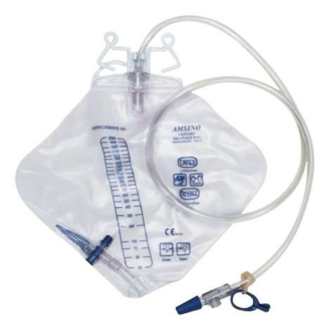 Amsino - Amsure - AS322 - Urinary Drain Bag With Anti-Reflux Valve, Sterile, 2000 Ml, Vinyl 