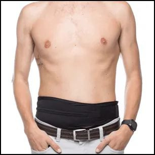 Stealth Belt - B005-SBT - Hybrid Stealth Belt - B005-SBT-Custom Ostomy Support Belt - Sports/High Intensity