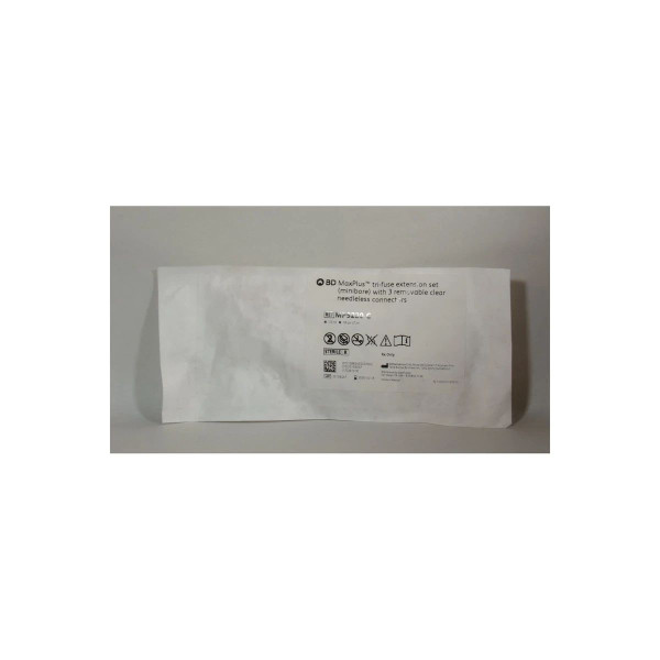 Bd Becton Dickinson - Maxplus - Mp9232-C - Minibore Bi - Fuse Extension Set, (2) Needleless Connectors, Removable Slide Clamps, Male Luer Lock, Pv