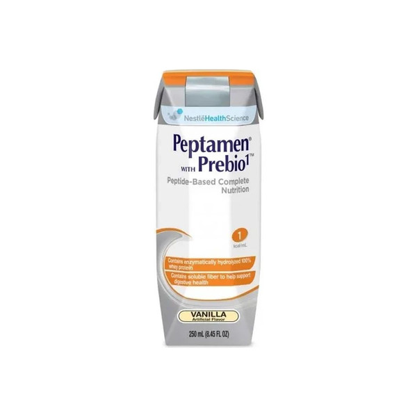 Nestle - 9871618185 - Peptamen With Prebio1 Complete Elemental Vanilla Flavor Liquid 250Ml Can, 250 Calories, Lactose - Free, Gluten - Free