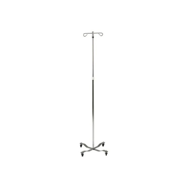 Drive Devilbiss Healthcare - 13033 - Medical - Iv Pole 2 - Hook 4 - Leg Chrome Plated Steel With Weights