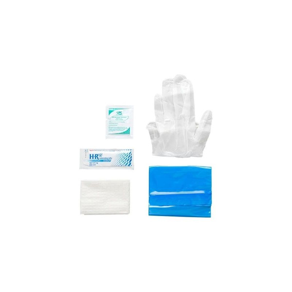 Hr Pharmaceuticals - Trucath - Hrik002 - Intermittent Catheter Insertion Kit 100 - Cs Includes Vinyl Pf Gloves 5G Lube Jelly Packet Bzk Wipe Underpad And Drainage Bag With Connector