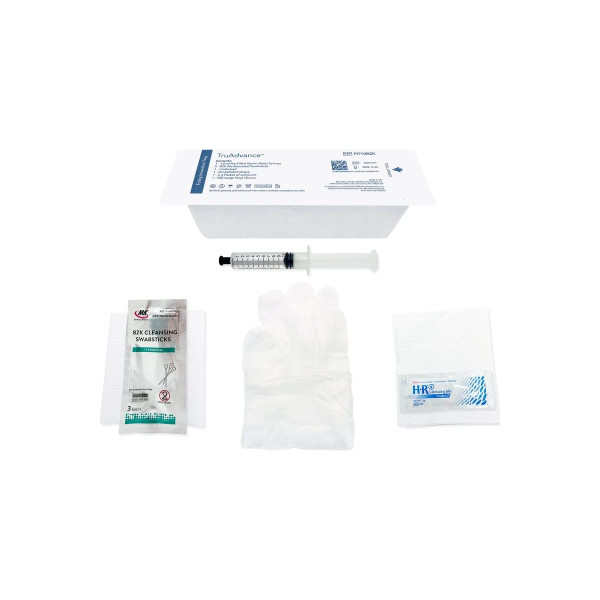 Hr Pharmaceuticals - Fit10bzk - Truadvance Foley Insertion Tray With 10ml Water Syringe And Bzk Swabsticks