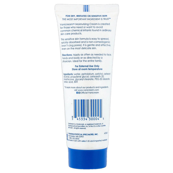 Pharmaceutical Specialties - Nystatin Oral Suspension - 345334300045 - Vanicream Moisturizing Cream, 4 Oz.Helps Restore And Maintain A Normal Moisture Level Soothes Red, Irritated, Cracking Or Itchy Skin Ideal Formula For Dry Associated With Atopic