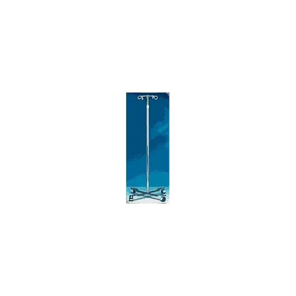 Carex Health Brands - P556-C0 - Mobile Iv Pole With 4 Hooks Wheels Adj