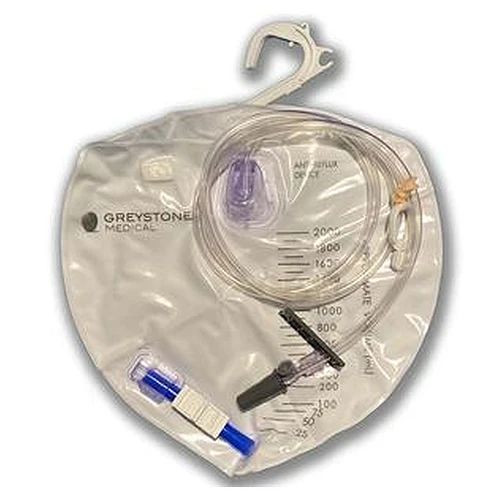 Safe N Simple - Greystone Medical - Gmdbu2000 - Urinary Drainage Bag With Integrated Anti - Reflux Device, 2000Ml