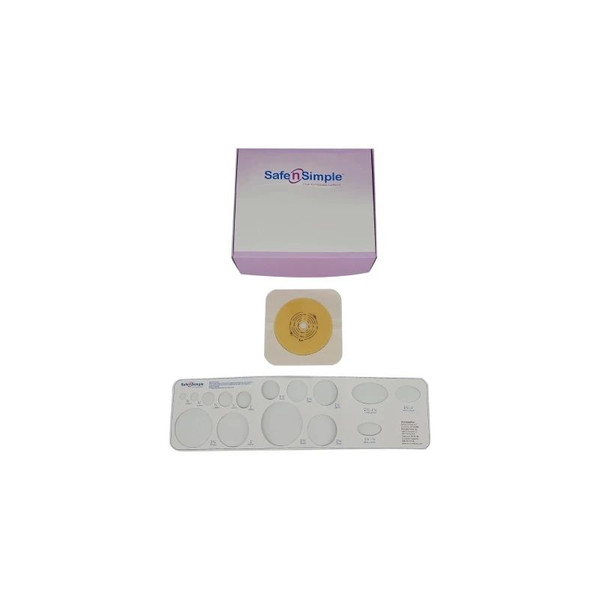 Safe N Simple - Sns7305214 - 5" X 2 - Piece Wafer, Standard Wear, Tape Collar, Beige, 57Mm, 1/4" Flange Cut - To - Fit