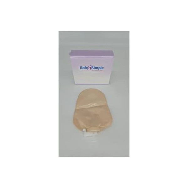 Safe N Simple - Sns7501134 - 9" Urostomy 2 - Piece Pouch, Beige, 45Mm, 1 - 3/4" Flange, With Valve, And Belt Tabs