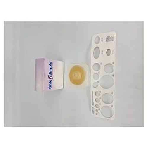 Safe N Simple - Sns7819134 - 5" X 2 - Piece Wafer, Extended Wear, Convex, With Tape Collar, Beige, 45Mm, 1 - 3/4" Flange, Precut Stoma Opening