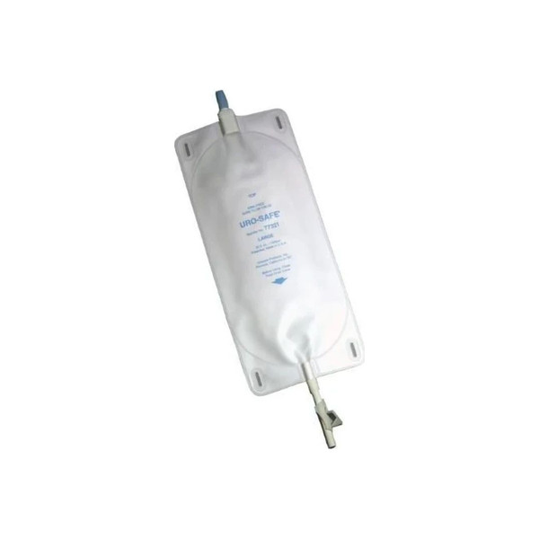 Urocare - Uro-Safe - 7732112 - Products Disposable Vinyl Leg Bag With Clear Front, White Back And Thumb Clamp Large, 1000Ml Durable Wide Reinforced Eyelets For Straps.