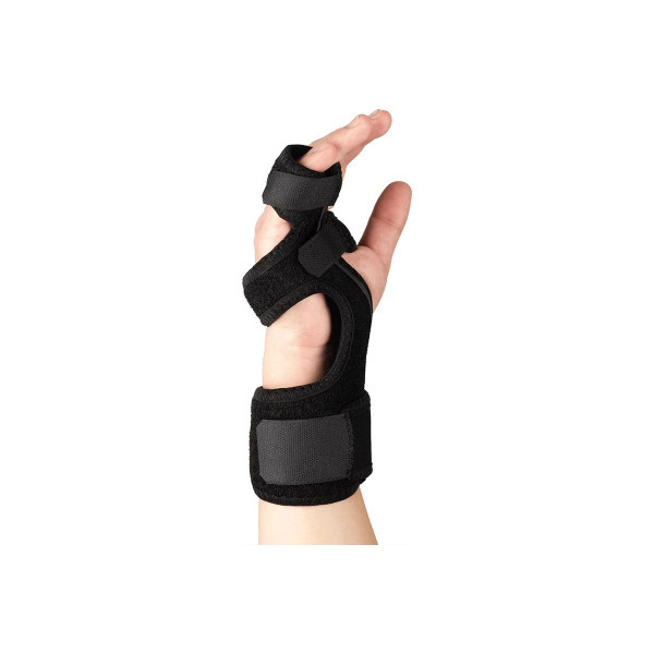 Breg - Contender - 100709-100 - Boxer Fracture Splint Left Hand Black One Size Fits Most