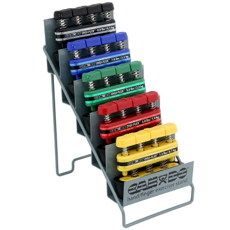 Fabrication Enterprises - Cando - 10-0749 - Digi - Flex Hand Exerciser - Finger - W/ Metal Rack