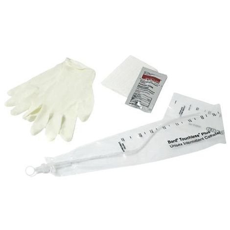 Bard Rochester - Rochester - 4A5142 - Touchless Plus Intermittent Catheter Kit, 12 Fr, Vinyl, Unisex, 1100 Cc Collection Chamber, Pvi Swabs, Latex-Free Gloves, Underpad 