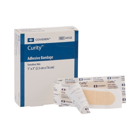 Cardinal Health - Curity - 44122 - Sensitive Skin Adhesive Strip 1 X 3 Inch Plastic Rectangle Tan Sterile