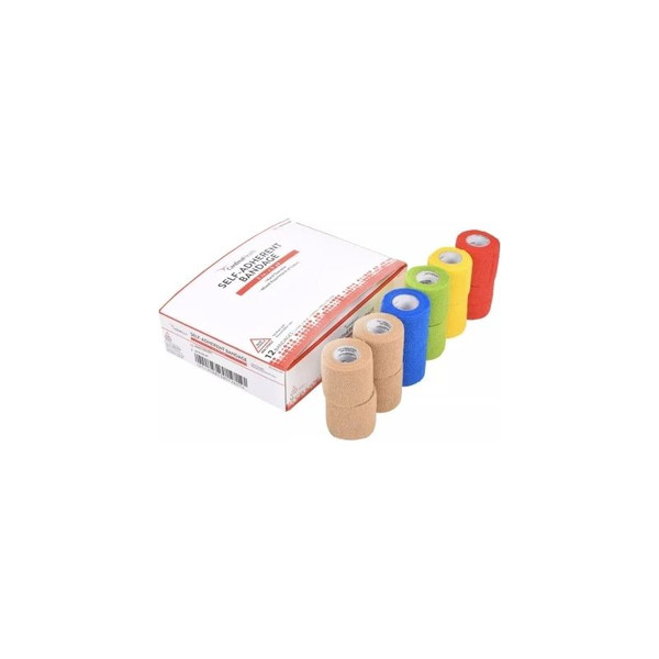 Cardinal Health - Cah25Lfmp - Cohesive Bandage 2 Inch X 5 Yard Self - Adherent Closure Assorted Colors Nonsterile Standard Compression