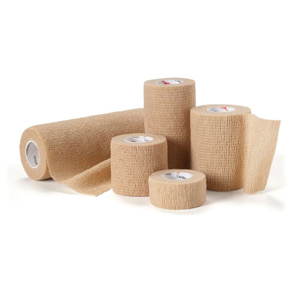 Cardinal Health - Cah45Lf - Cohesive Bandage 4 Inch X 5 Yard Self - Adherent Closure Tan Nonsterile Standard Compression