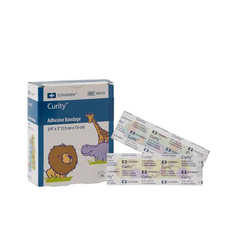 Cardinal Health - Curity - 44125 - Adhesive Strip 3/4 X 3 Inch Plastic Rectangle Kid Design (Zoo Animals) Sterile