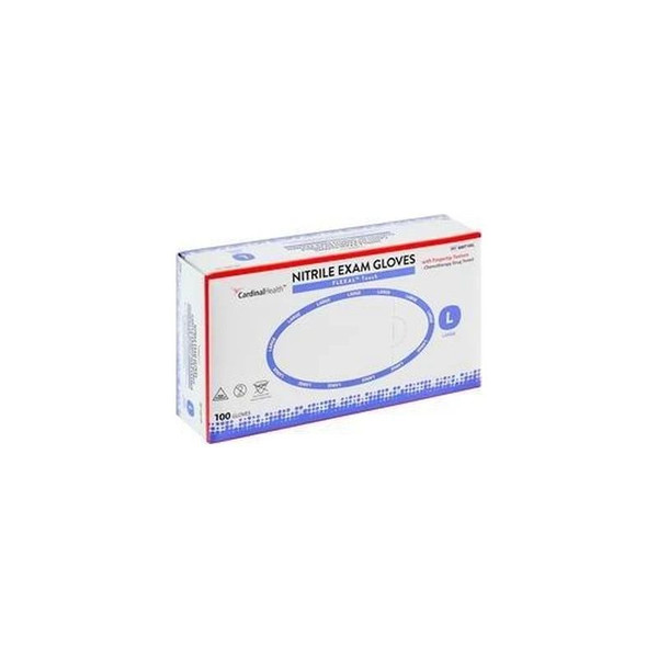 Cardinal Health - 88Rt100M - Flexal Nitrile Exam Gloves, Powder - Free, Medium, 100 Ct Box.