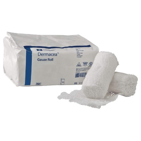 Cardinal Health - Dermacea - 441123 - Fluff Bandage Roll 3 Inch X 4 - 1/8 Yard 12 Per Pack Nonsterile Ply Shape