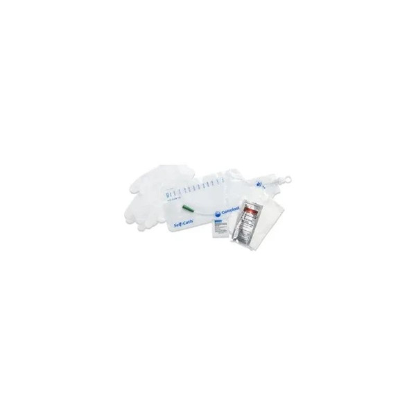 Coloplast - Self-Cath - 2814 - Intermittent Closed System Catheter Coude Olive Tip 14 Fr Without Balloon Lubricated Pvc