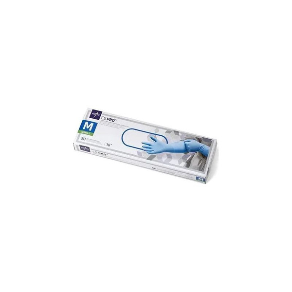 Medline - Cs16Mh - Cs Pro Extended Cuff Powder - Free Nitrile Exam Gloves - M -