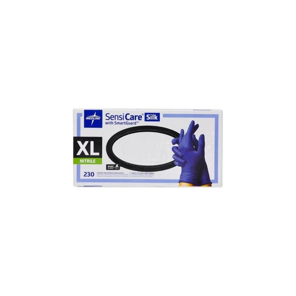 Medline - Sensicare - Mds2587 - Silk Nitrile Exam Gloves