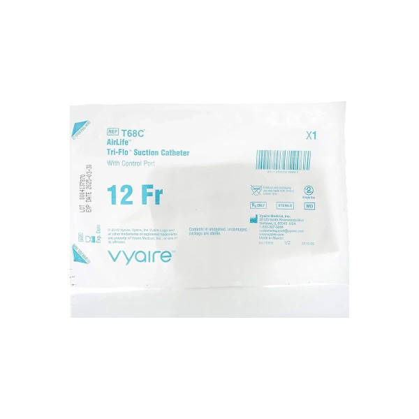 Sun Med - Airlife - T68C - Catheter, Suct Thumb Cntrl 12Fr
