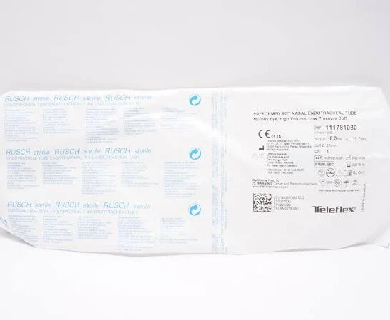 Teleflex - Rusch - 111781080 - Agt Cuffed Endotracheal Tube 395 Mm Length Curved 8.0 Adult Murphy Eye