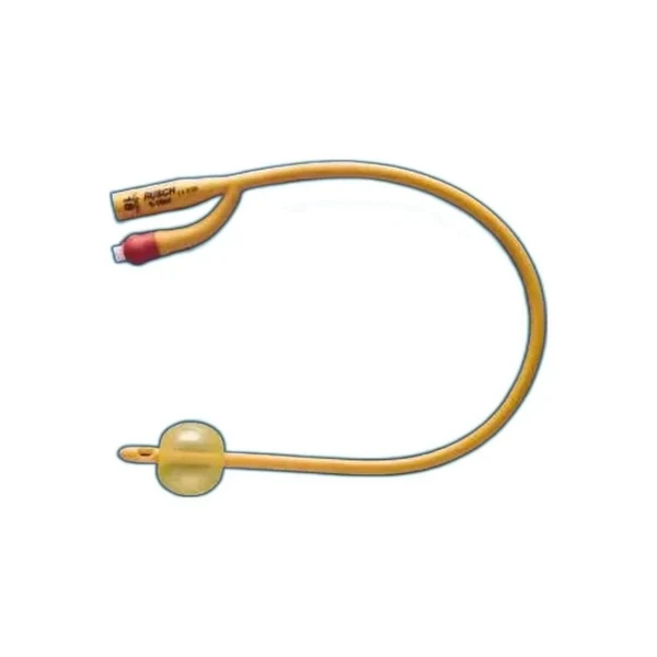 Teleflex - Rusch - 180705220 - Gold Foley Catheter 2-Way Standard Tip 5 Cc Balloon 22 Fr Silicone Coated Latex 