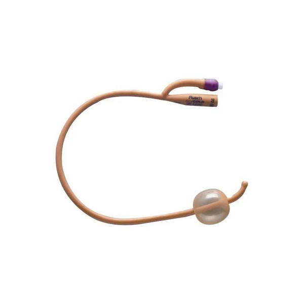 Teleflex - Rusch - 318314 - Puregold Foley Catheter 2 - Way / Tiemann One Eye Coude Tip 30 Cc Balloon 14 Fr Ptfe (Teflon) Coated Latex