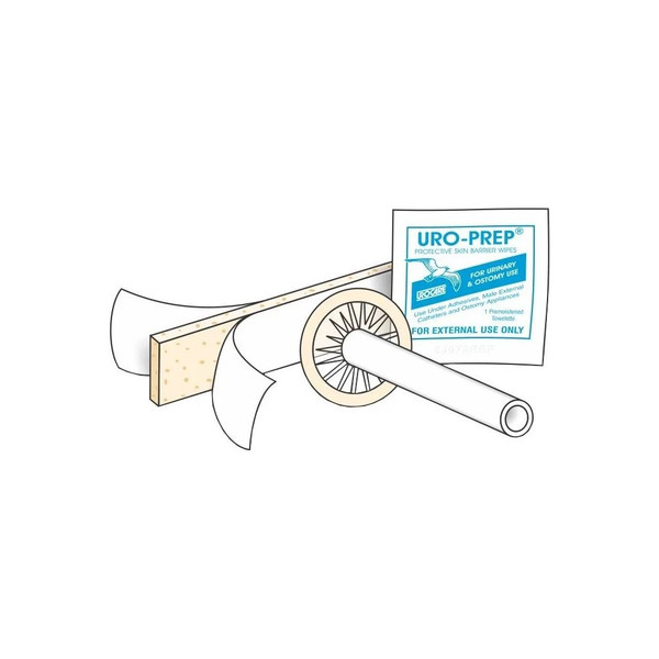 Urocare - Uro-Con - 51223050 - Texas - Style Male External Catheter With 2" Tube And Urofoam - 2, Medium 30 Mm