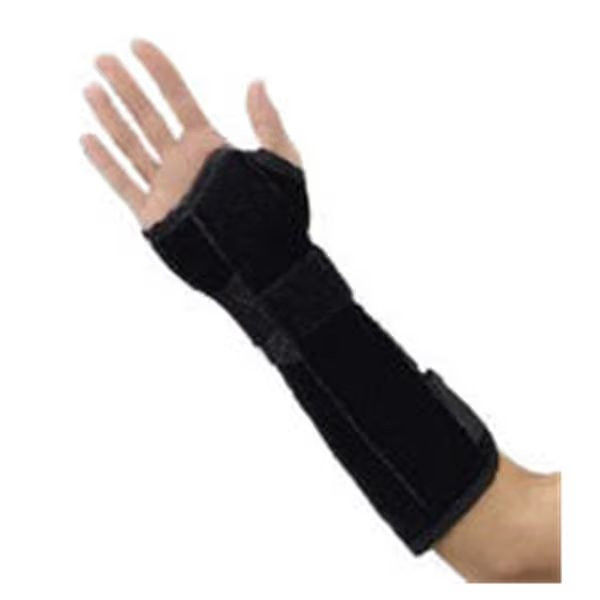 Deroyal - 5002-06 - Wrist / Forearm Brace Suede Leatherette Left Hand Brown Pediatric Size