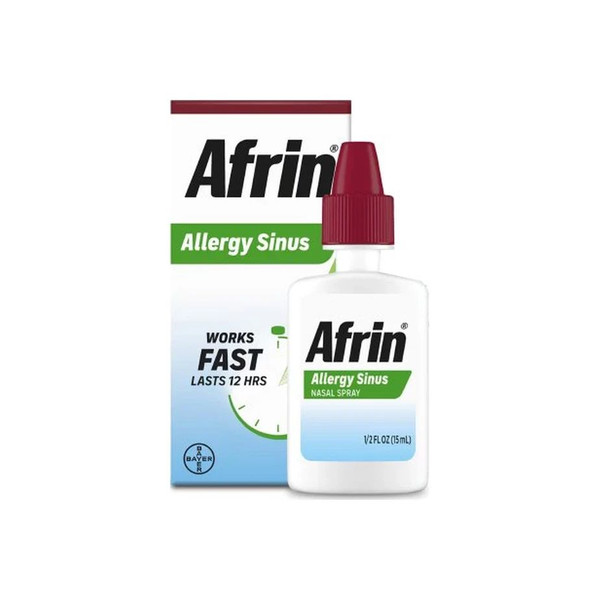 Bayer - Afrin - 04110081127 - Allergy Sinus Relief 0.05% Strength Nasal Spray 15 Ml