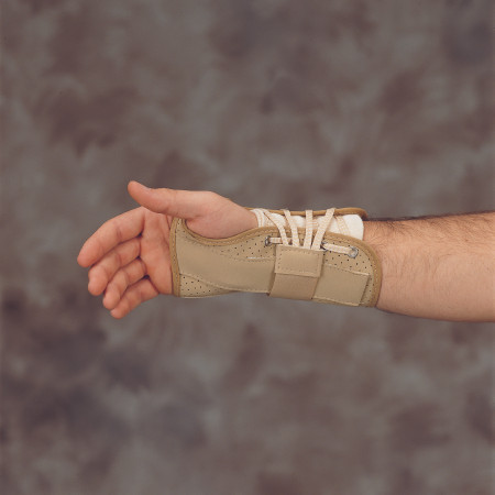 Deroyal - 5022-08 - Cock - Up Wrist Brace Canvas Left Hand White Large