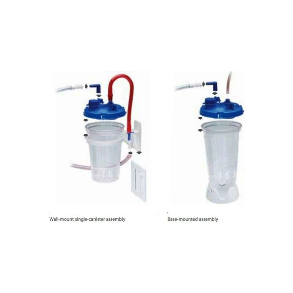 Cardinal Health - Medi-Vac Guardian - 65651220 - Medi-Vac Rigid Disposable Suction Canister With Mechanical Filter, 2000Cc 