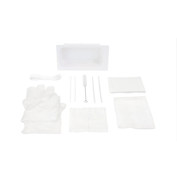 Dynarex - 35006 - Tracheostomy Care Kit, Three Compartment Tray With Vinyl Gloves And Peroxide