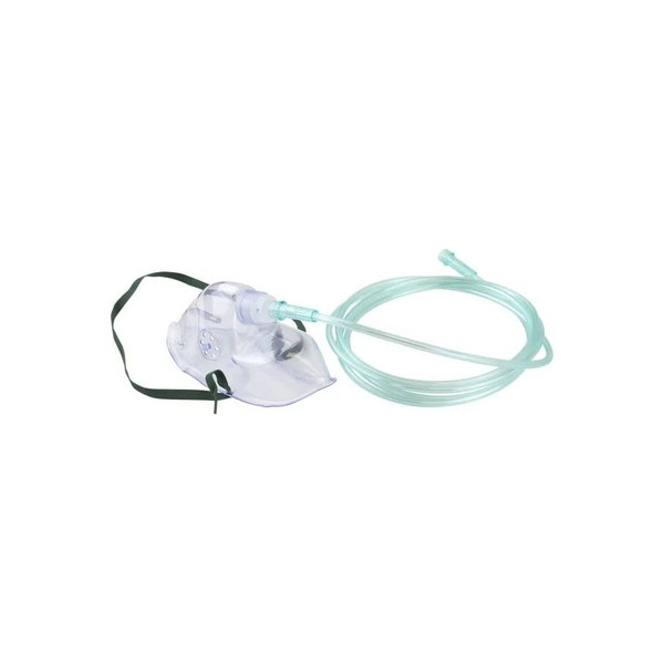 Dynarex - Resp-O2 - 33004 - Oxygen Mask Full Face Style Infant Medium Adjustable Head Strap / Nose Clip
