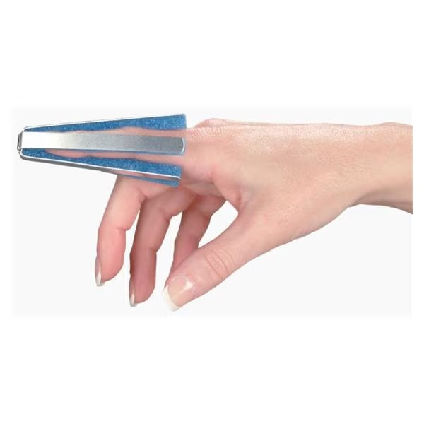 Deroyal - 9112-03 - Finger Splint Adult Large Bendable Prong Closure Left Or Right Hand Silver