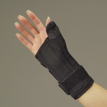 Deroyal - A125209 - Wrist / Thumb Splint Foam Right Hand Black 2X - Large