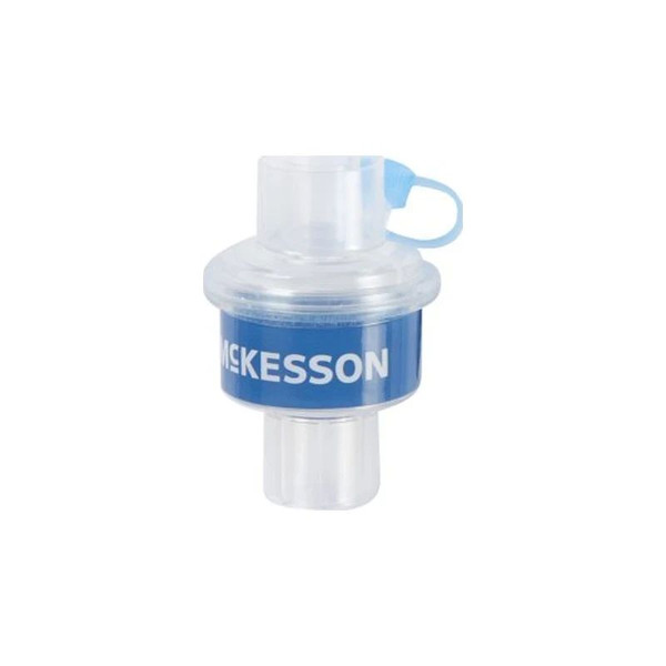 Mckesson - 16-6220 - Heat And Moisture Exchanger With Filter 29.2 Mg H2O / L @ Vt 500 Ml 2.5 Cm H20 30 Lpm