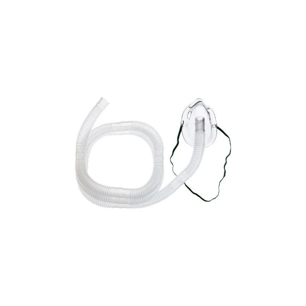 Medline - Hudson Rci - Hud1385 - Aerosol Mask Elongated Style Adult One Size Fits Most Adjustable Head Strap / Nose Clip