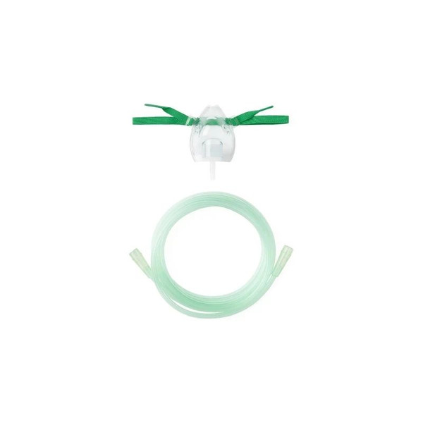 Medline - Hudson Rci - Rsh396218 - Oxygen Mask Full Face Style Adjustable Head Strap / Nose Clip